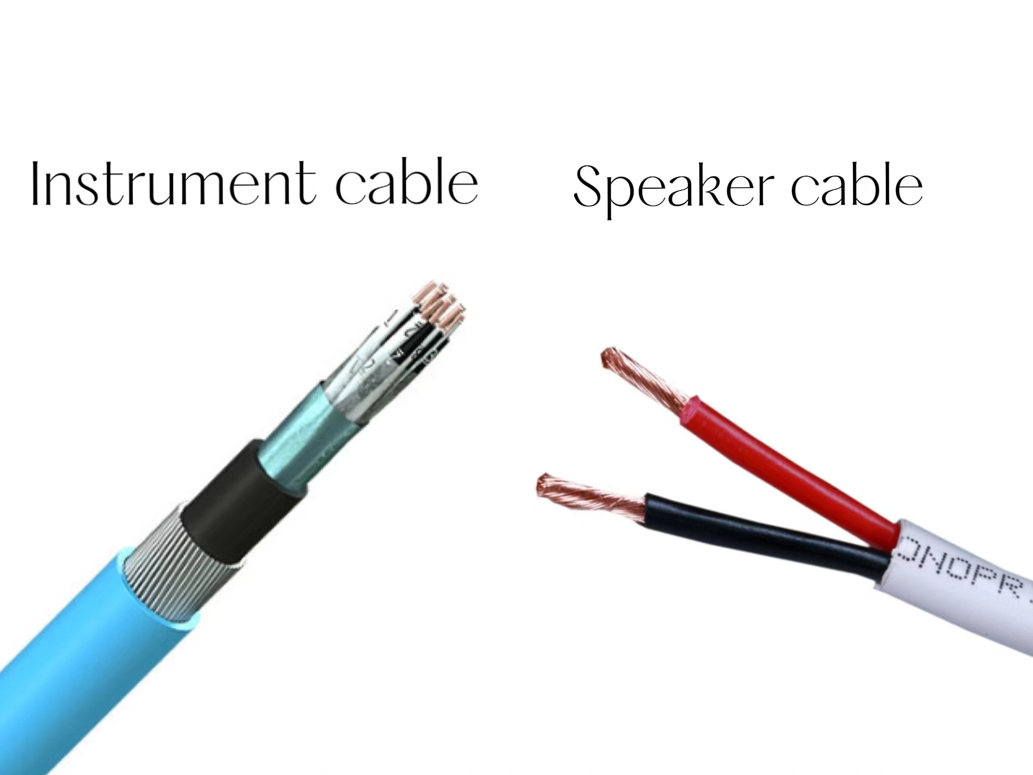 speaker cable vs instrument cable